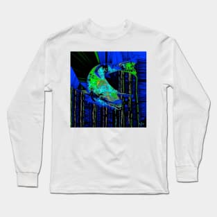 Caribbean Blue Parrot Fish Mosaic Long Sleeve T-Shirt